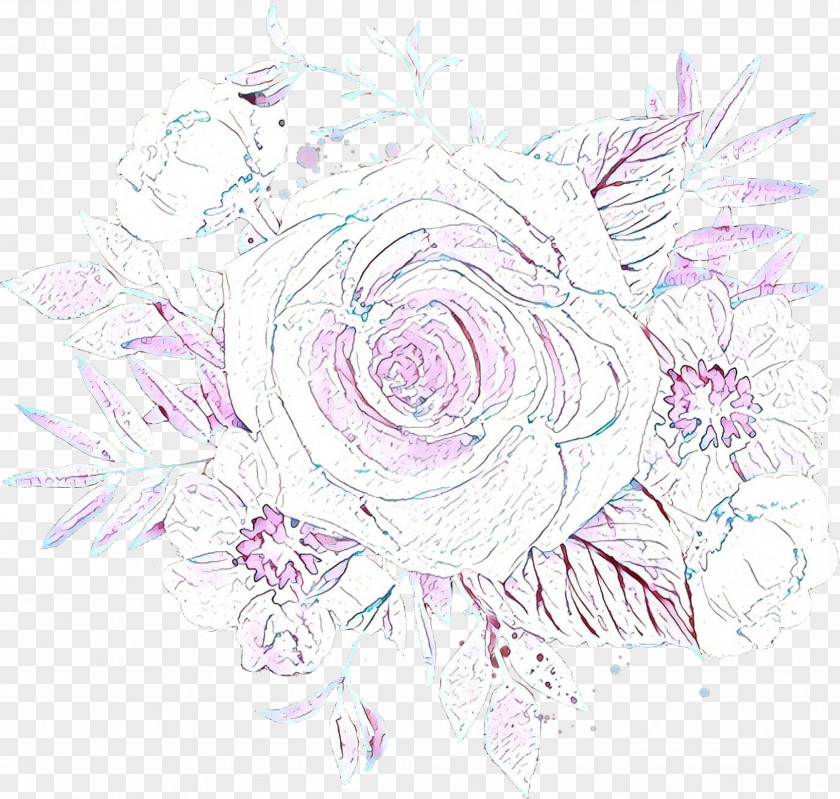 Drawing Rose Order Bouquet Of Flowers PNG