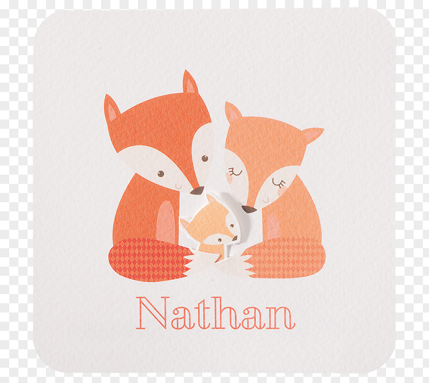 Fox Baby Announcement Infant In Memoriam Card Family PNG