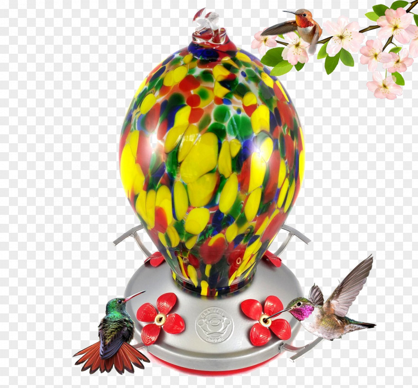 Speckled Hummingbird Bird Feeders Glassblowing PNG