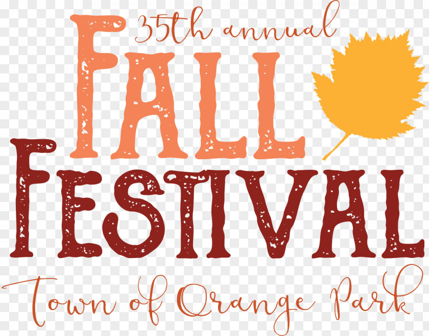 Fall Festival 36th Annual Orange Park Autumn Logo PNG