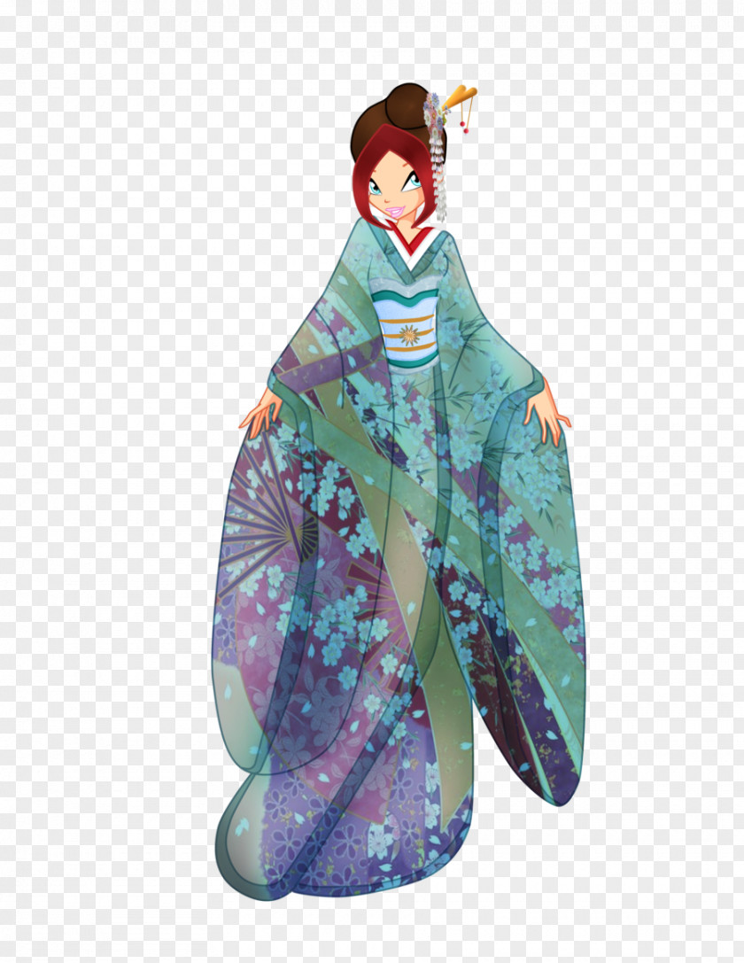 Kimono Design Geisha PNG