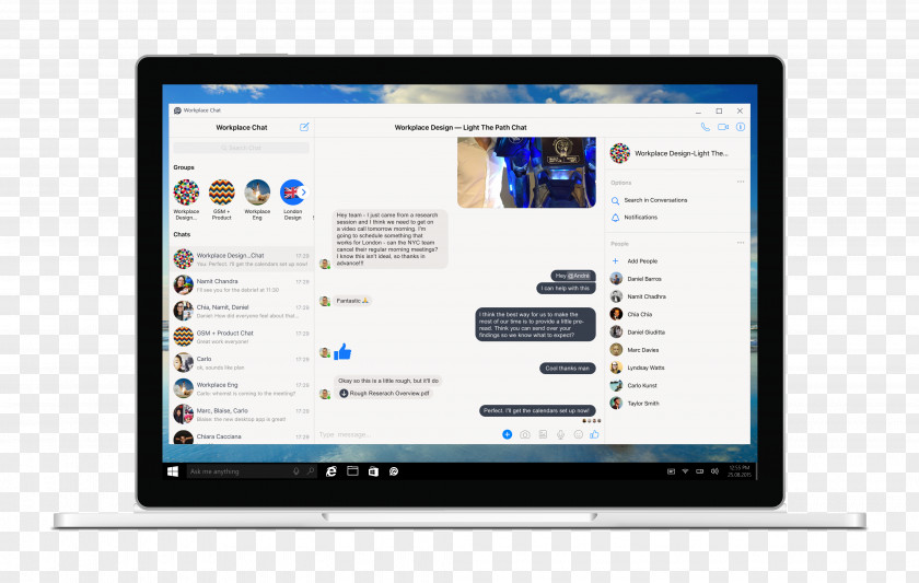 Sci-tech Information Workplace By Facebook Online Chat Messaging Apps Desktop Sharing PNG