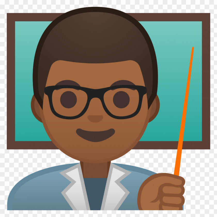 Teacher Emoji Class Education Textbook PNG