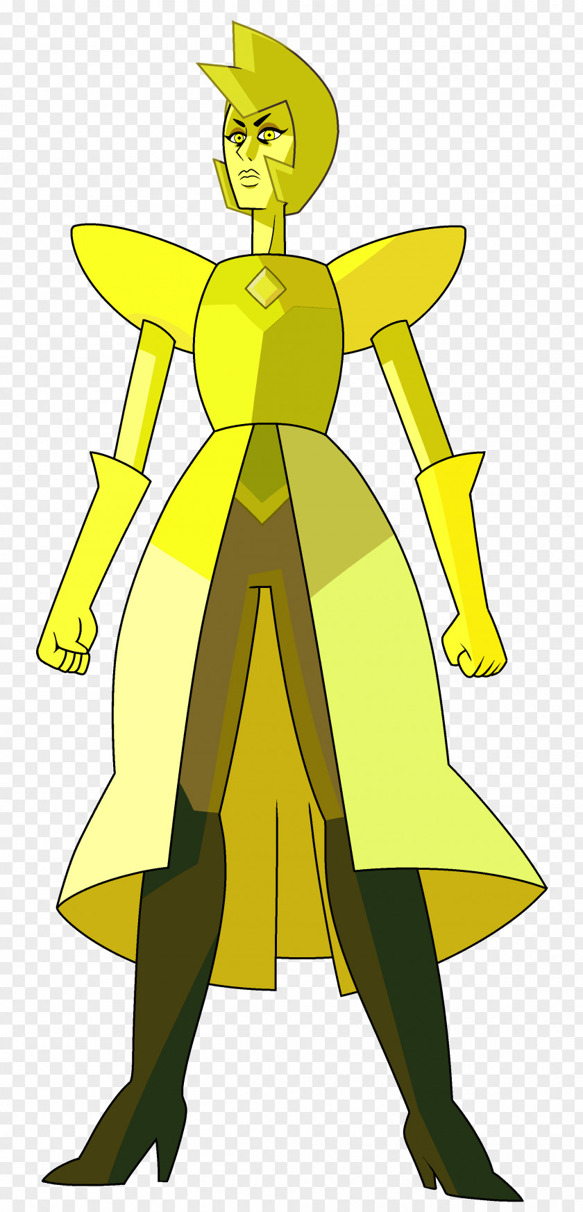 Yellow Dancer Diamond Color Gemstone Crystal PNG