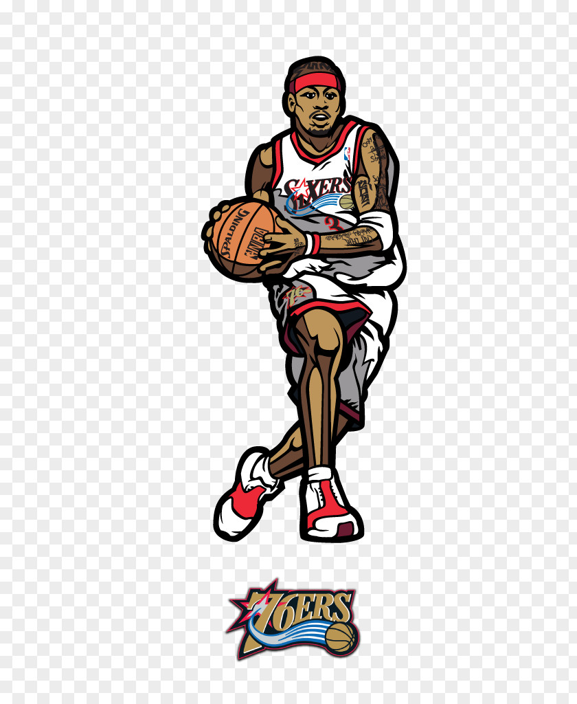 Allen Iverson Philadelphia 76ers NBA Basketball Team Sport Clip Art PNG