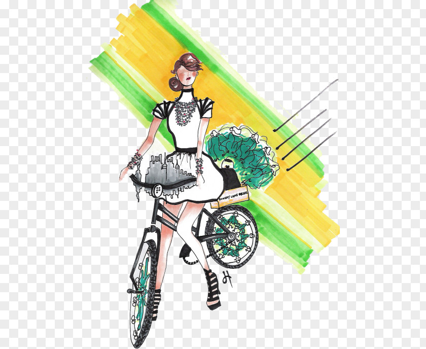 Bicycle Drawing Fashion Illustration PNG