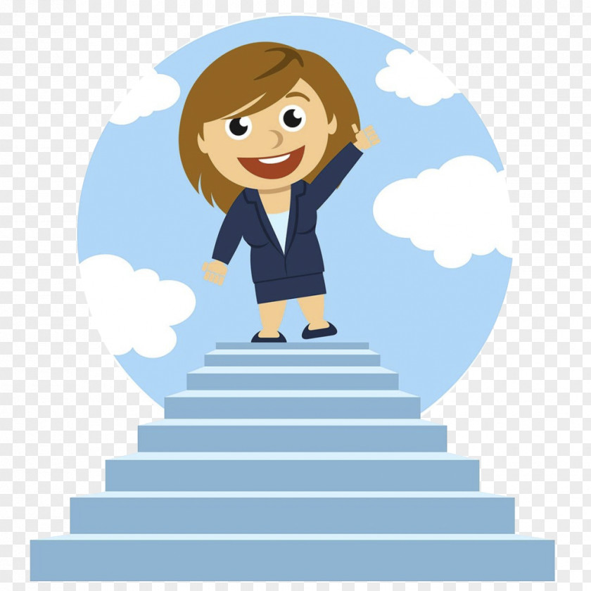 Boarded The Ladder Female Vector Material Businessperson Family Planning Child PNG