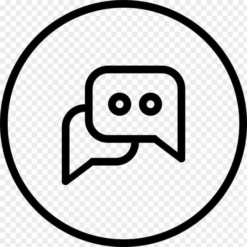 Chat Button Printing Image Black And White PNG