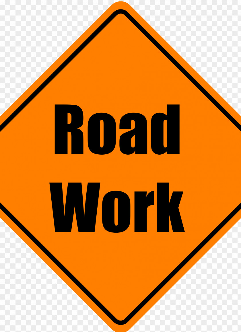 Construction Roadworks Traffic Sign Clip Art PNG