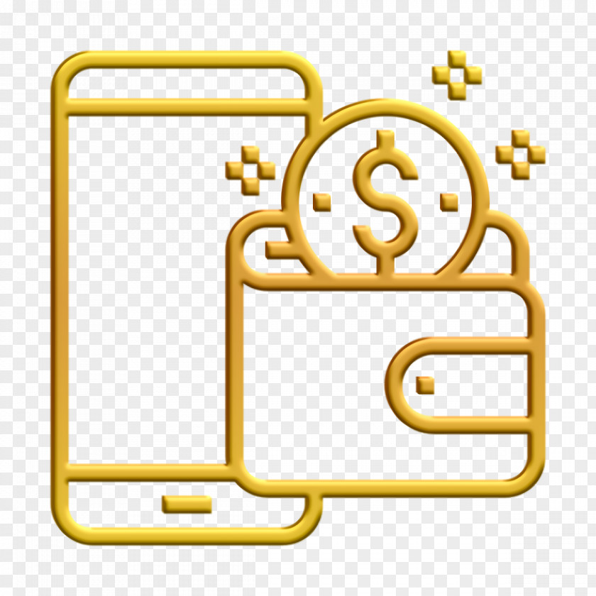 Financial Technology Icon Wallet Digital PNG