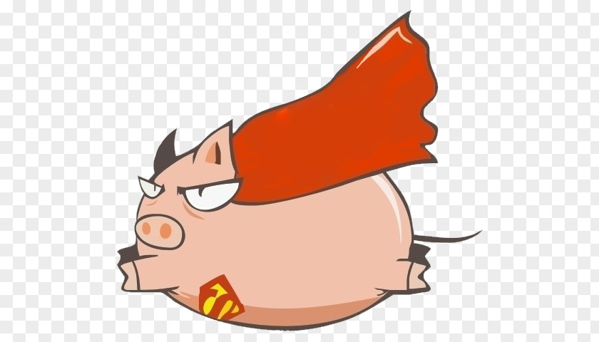 Flying Pings Superman Clip Art Pig Cartoon Download PNG