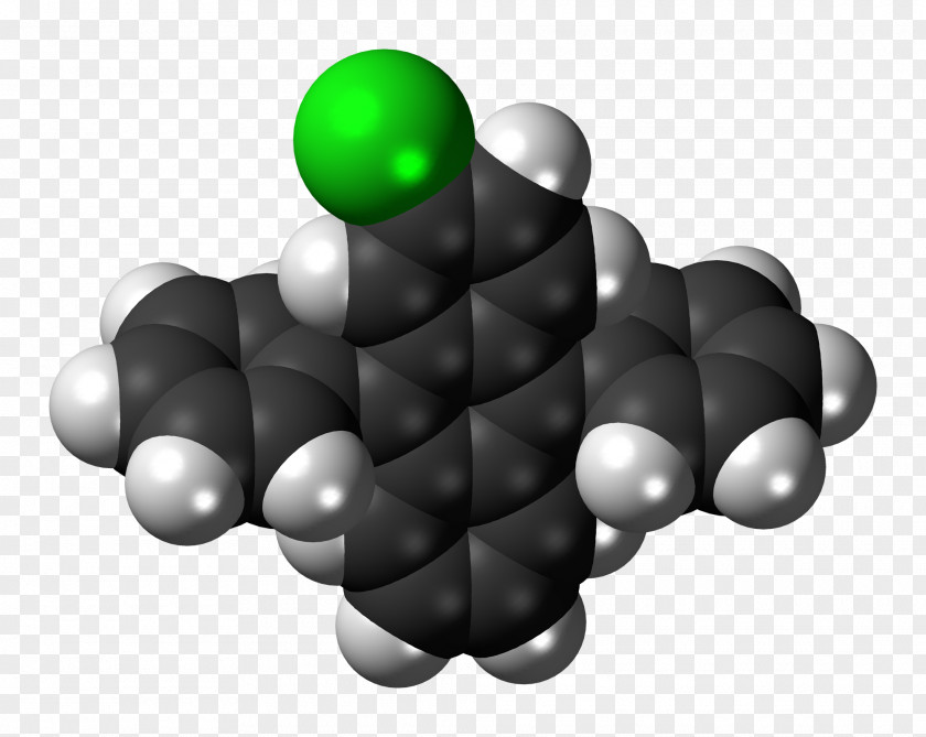 Glow 1-Chloro-9,10-diphenylanthracene Chemistry Polycyclic Aromatic Hydrocarbon ChemSpider PNG