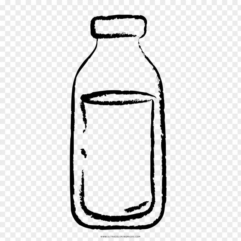 Milk Water Bottles Drawing Line Art PNG