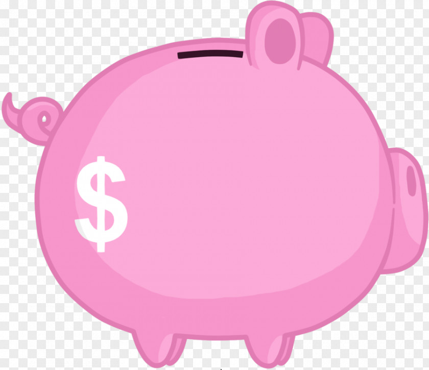 Piggy Bank Pac-Man Pig Magenta Purple Lilac PNG