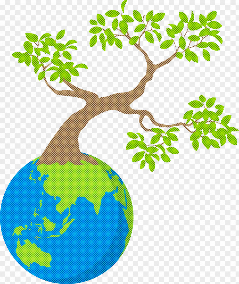 Earth Tree Go Green PNG