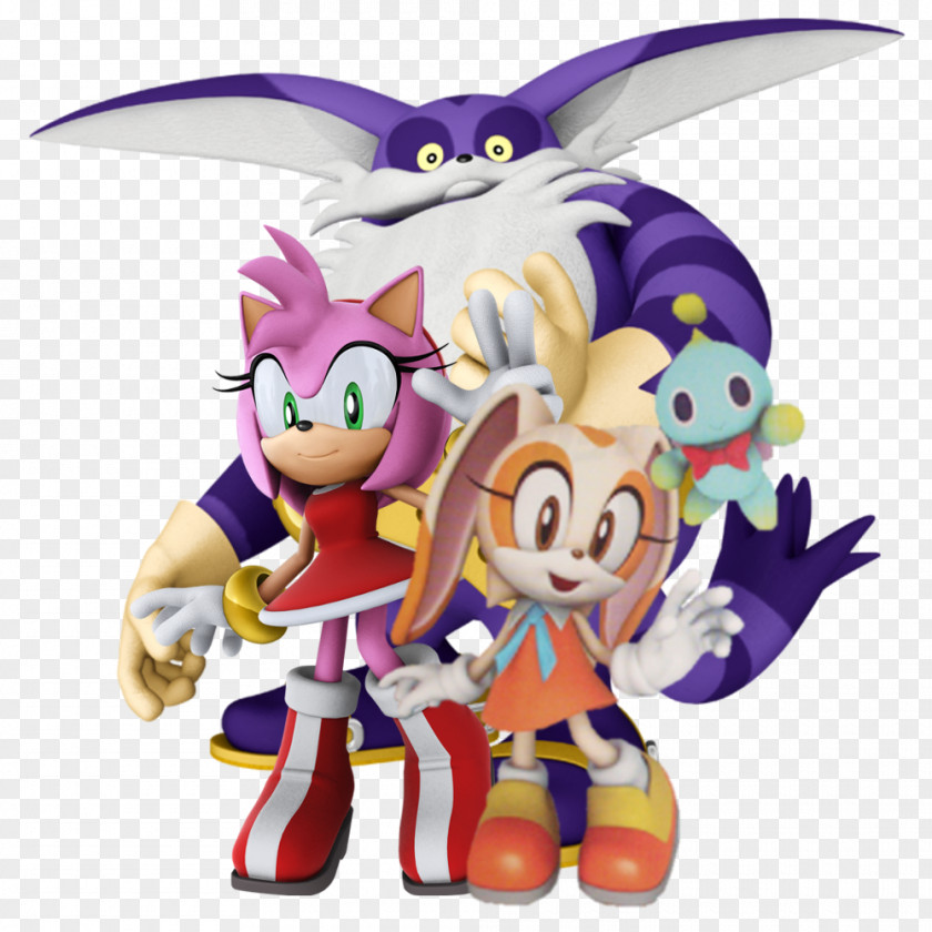 Sonic The Hedgehog Big Cat Amy Rose Knuckles Echidna Chaos PNG