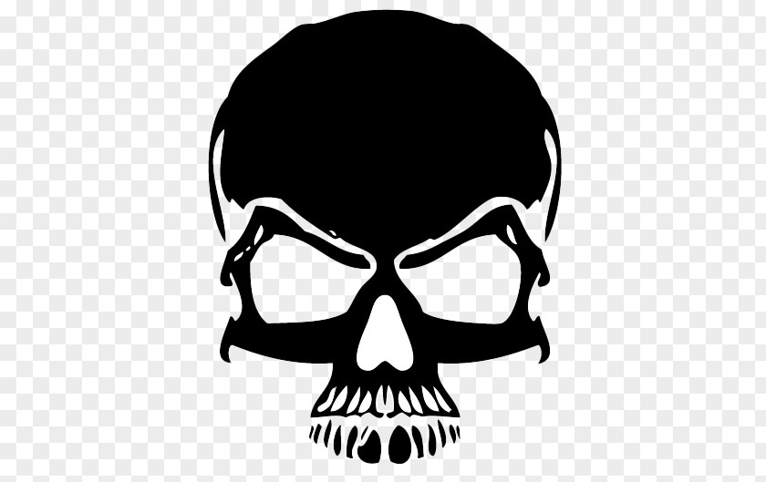 Black Skull Cartoon Vector Logo Editing Illustration PNG