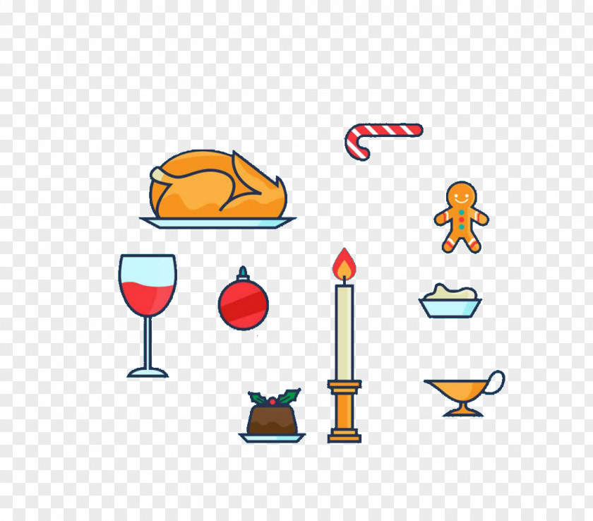 Candlelight Dinner Element Roast Chicken PNG