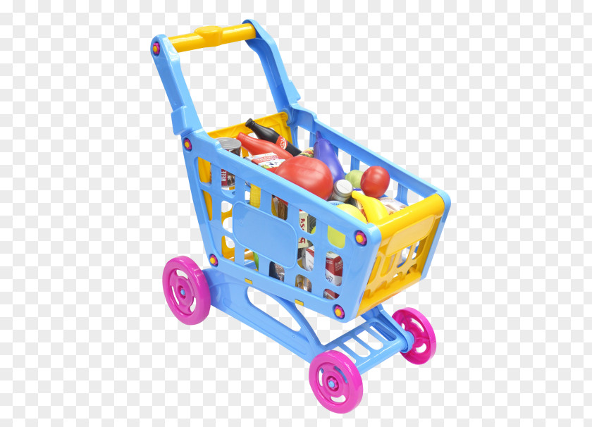 Color Cute Shopping Cart PNG