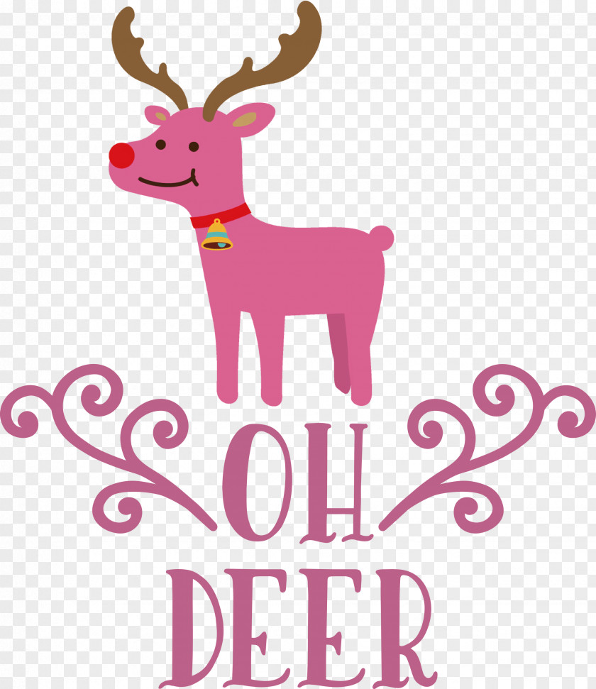 OH Deer Rudolph Christmas PNG