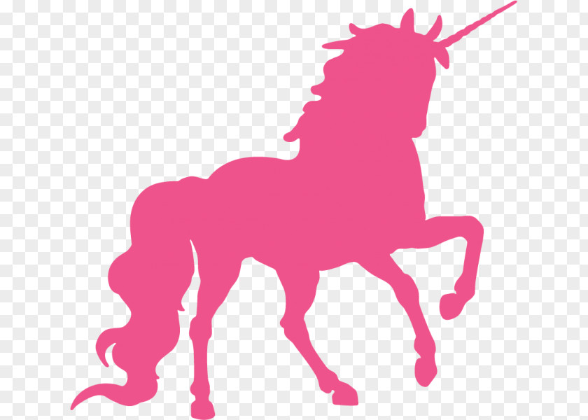 Simple Unicorn Silhouette Clip Art PNG