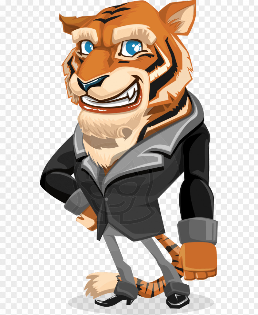 Vector Character Illustration Tiger Cat Cartoon Graphics PNG