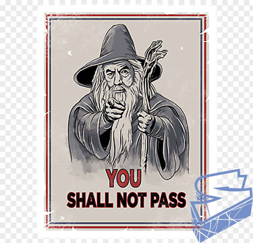 Wanted Gandalf The Lord Of Rings T-shirt Poster Hobbit PNG