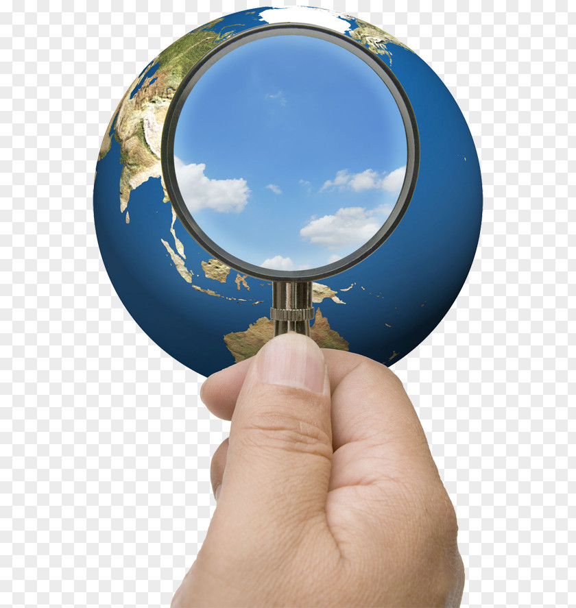 Hold The Magnifying Glass Earth PNG