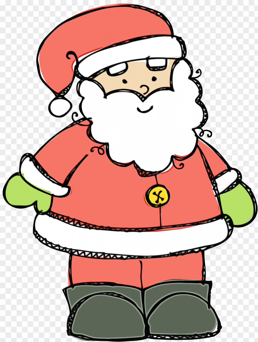 Pleased Artwork Santa Claus Cartoon PNG