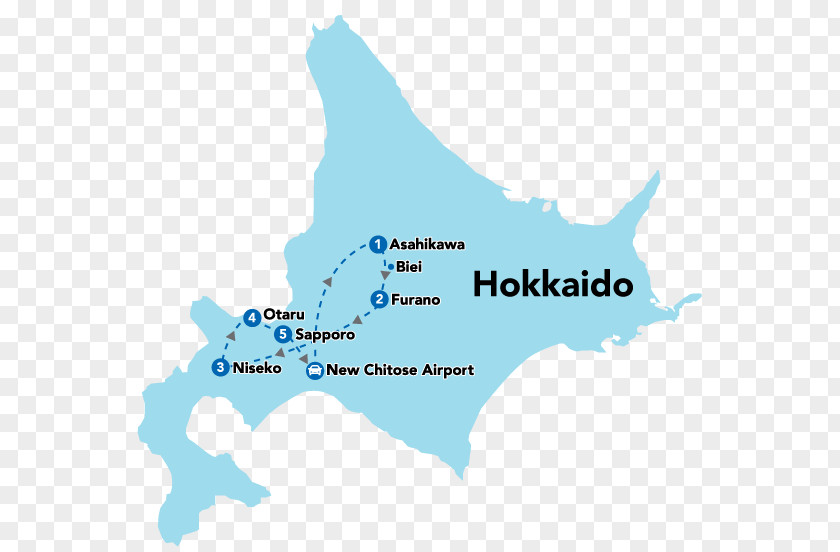 Map Furano Toyotomi Chitose Hokkaido PNG