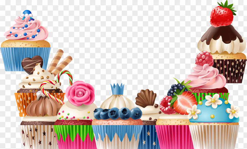 Colorful Cake Cupcake Bakery Muffin Torte Cream PNG