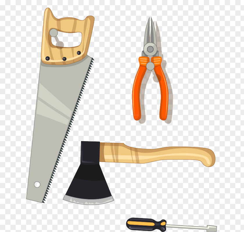 Pliers Tool Ax Saw Vector Material PNG