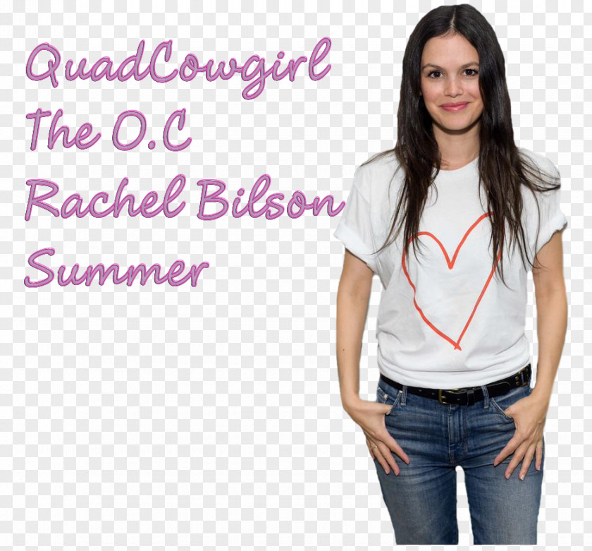 Rachel Bilson T-shirt Shoulder Sleeve Pink M Font PNG