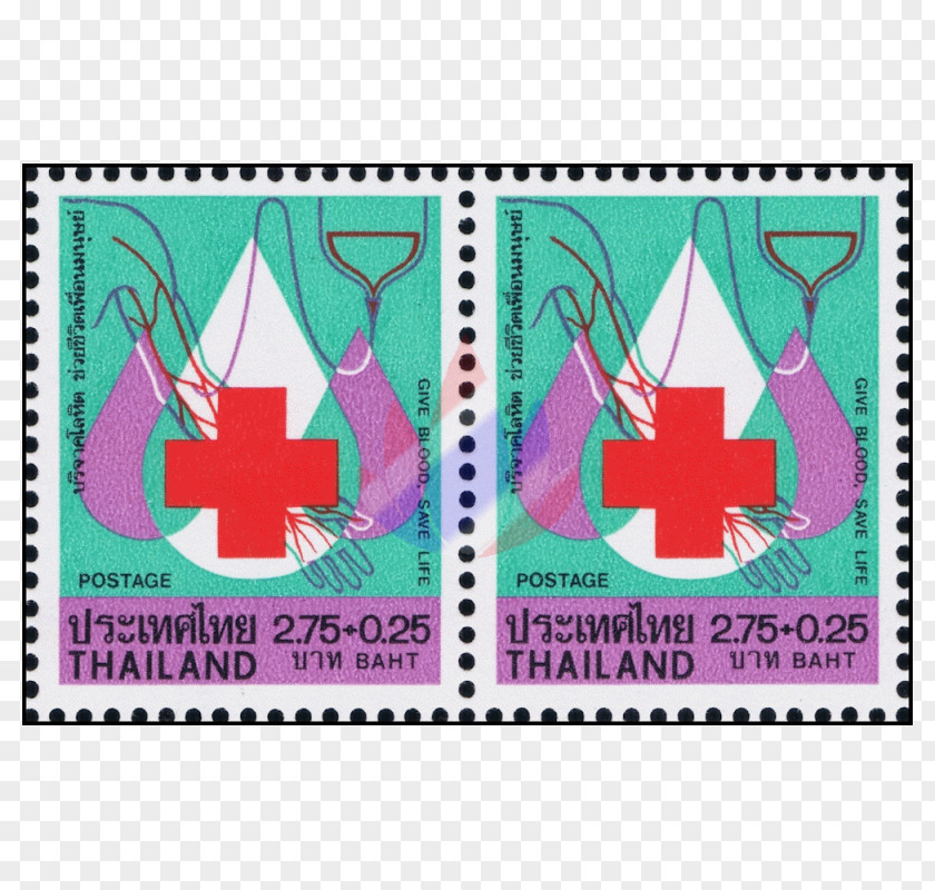 Blood Donation Perf Teal Postage Stamps Shade Mail PNG