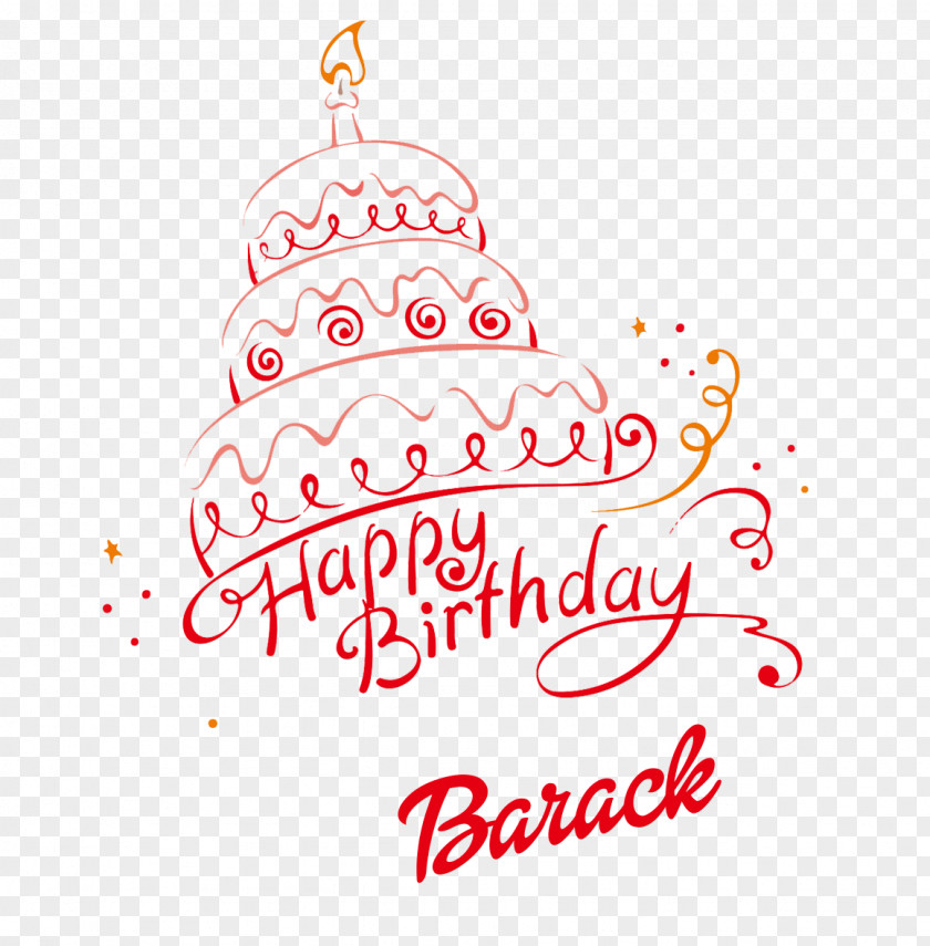 Happy Birthday Calligraphy Transparent Christmas Tree Clip Art Image Illustration PNG