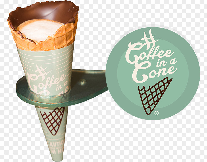 Ice Cream Cones Waffle Coffee Food PNG
