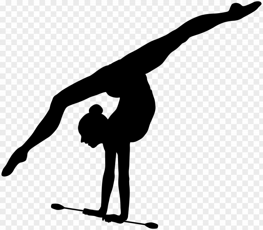 Rhythmic Gymnast Silhouette Clip Art Gymnastics Ribbon PNG
