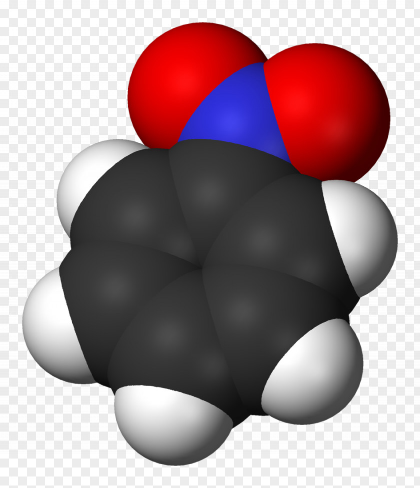 3d Nitrobenzene Water Solvent In Chemical Reactions Mixture PNG