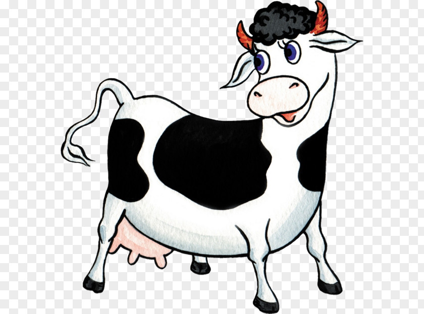 Cartoon Black Cow Cattle Clip Art PNG