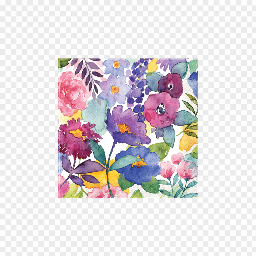 Design Floral Watercolor Painting Family PNG
