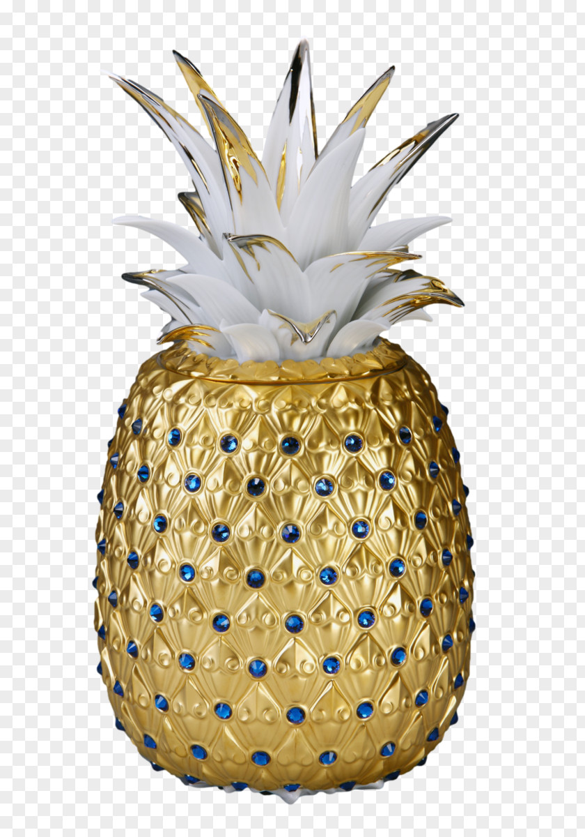 Gold Pineapple Porcelain Taiwan Vase PNG