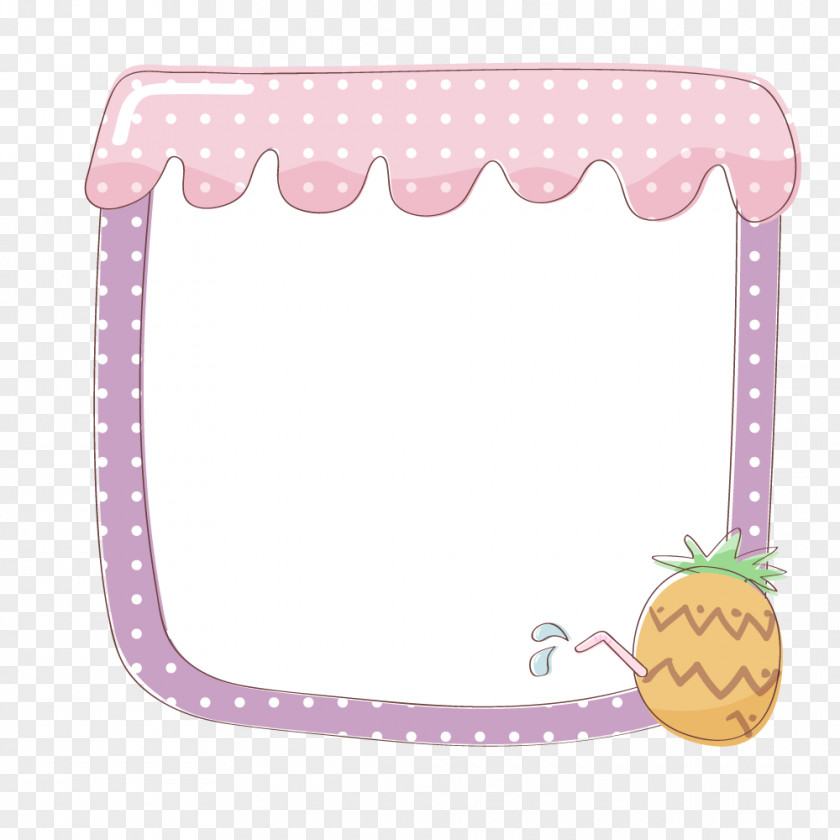 Purple Candy Border Cartoon Picture Frame PNG