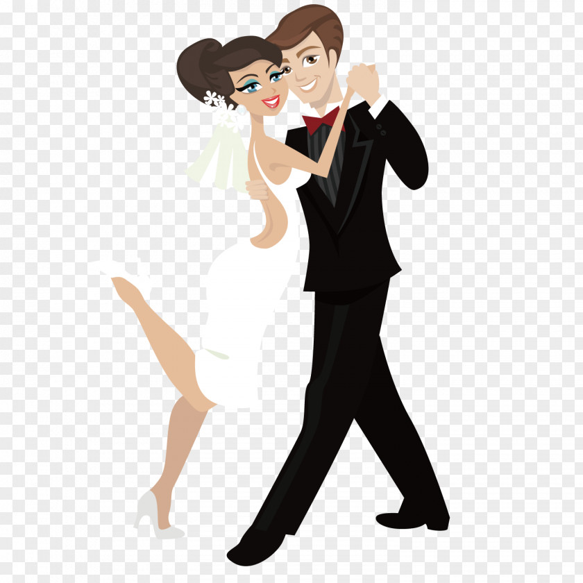 Sina And The Bride Partner Dance Illustration PNG