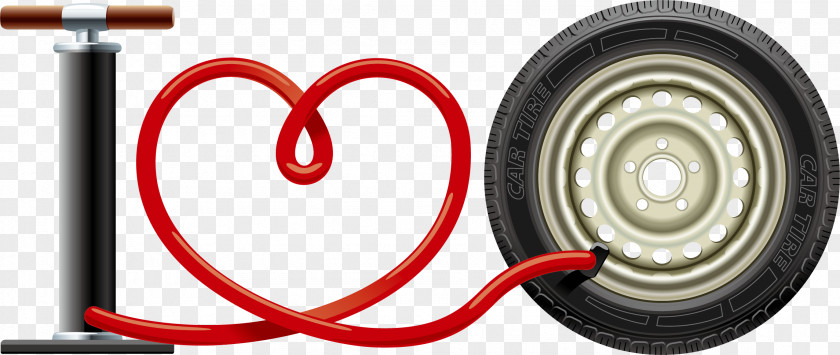 Tire Red Heart Car Royalty-free Love PNG
