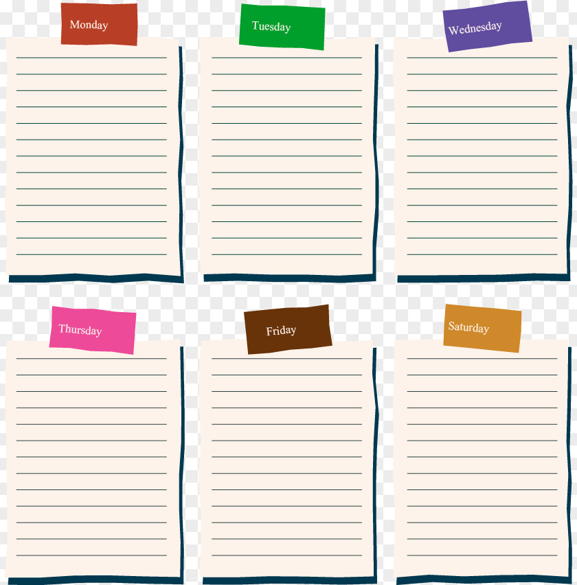 Vector Painted Paper Notes Notebook PNG