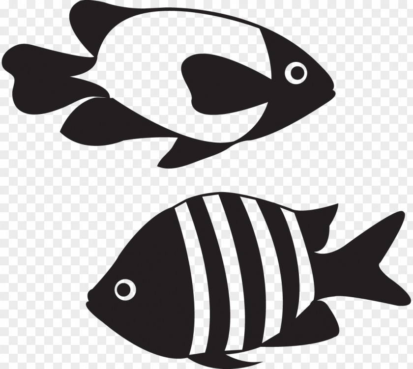 Black And White Fish Stick Figure Koi Goldfish Euclidean Vector PNG