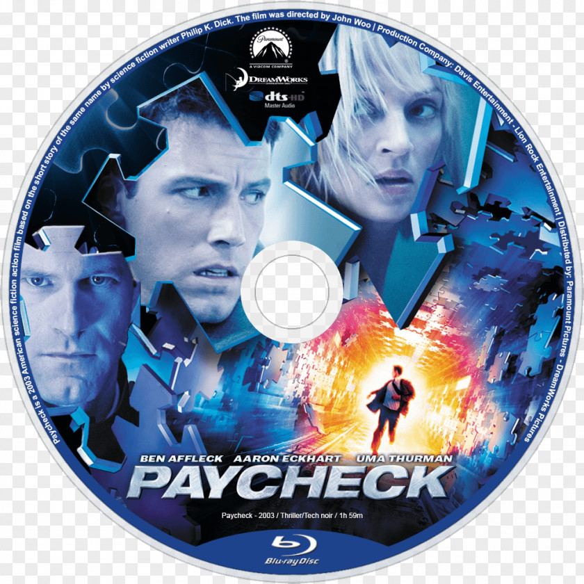 Dvd John Woo Paycheck Total Recall Douglas Quaid Blu-ray Disc PNG