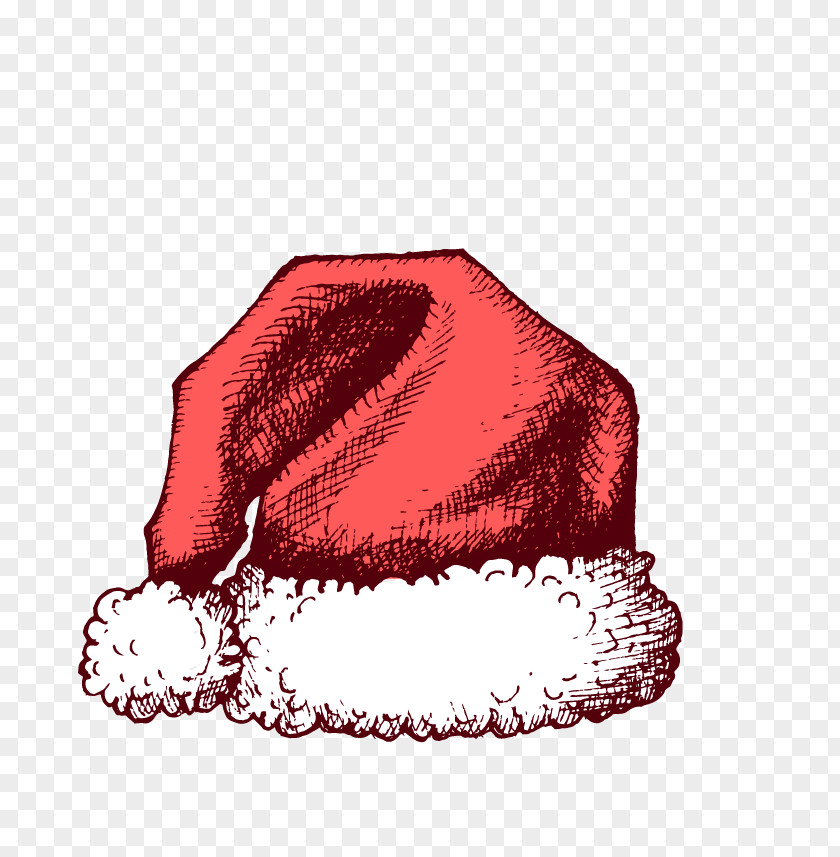 Hand-painted Christmas Hats Santa Claus Hat PNG