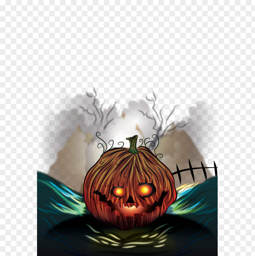 Vector Horror Pumpkin Jack-o'-lantern Calabaza Euclidean PNG