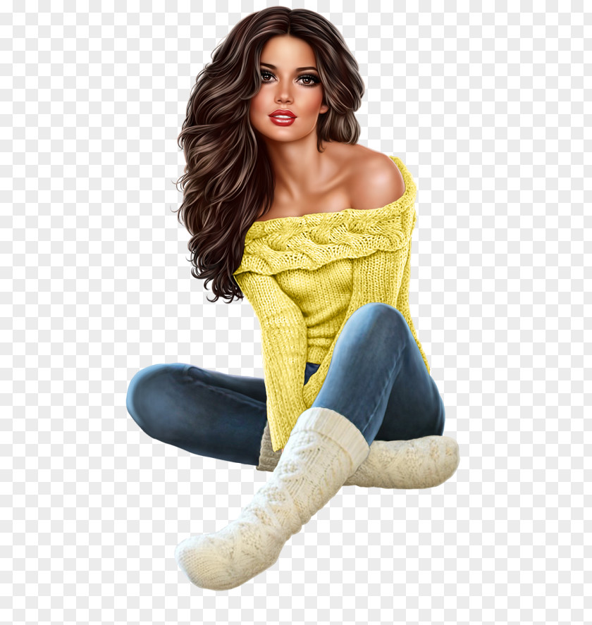 Woman Fashion Illustration Model PNG